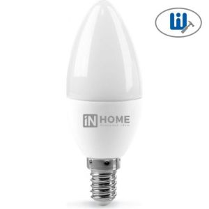 Лампа светодиодная LED-СВЕЧА-VC 8Вт 230В E14 6500К 720лм IN HOME 4690612024806